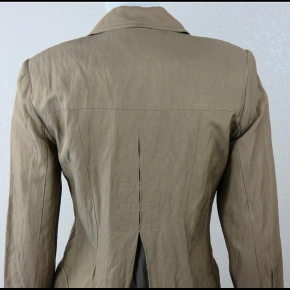 CAbi | Tan Brown Travelers Coat Mid Length Treasure Hunters Jacket Large Pockets - Picture 7 of 14